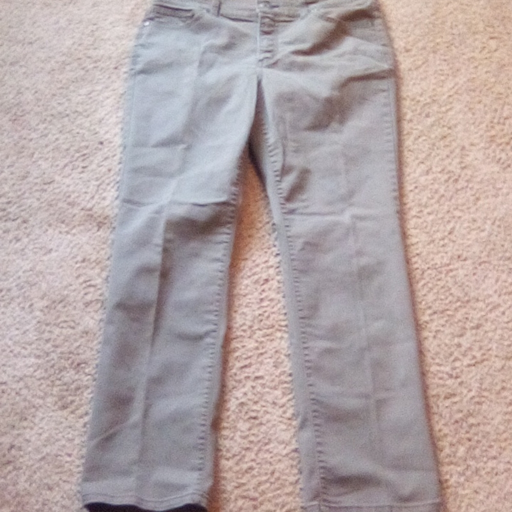 St. John Bay Denim Work Casual Woman Solid Boho Casual Pants